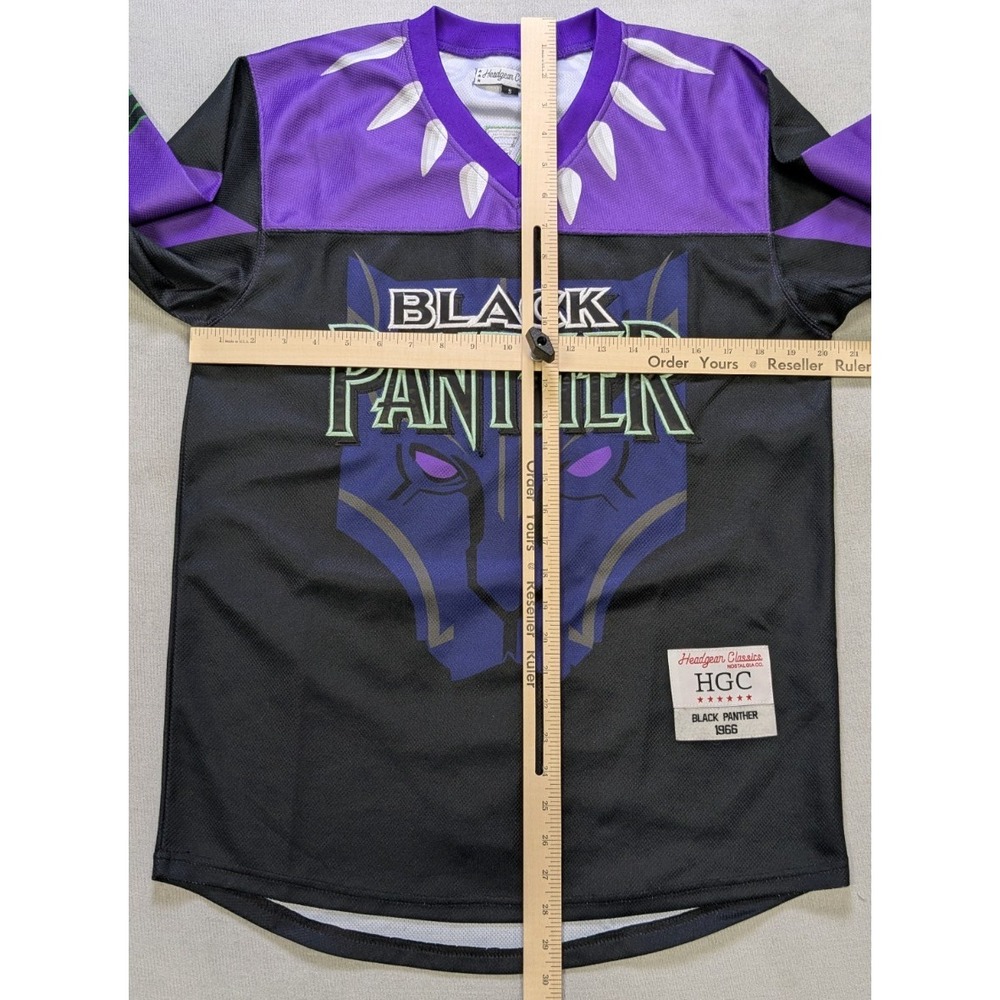 Black Panther Jersey Mens Small Black Purple Headgear Classics Hockey Wakanda - Picture 15 of 16
